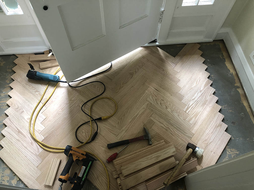 solid hardwood installation patterns